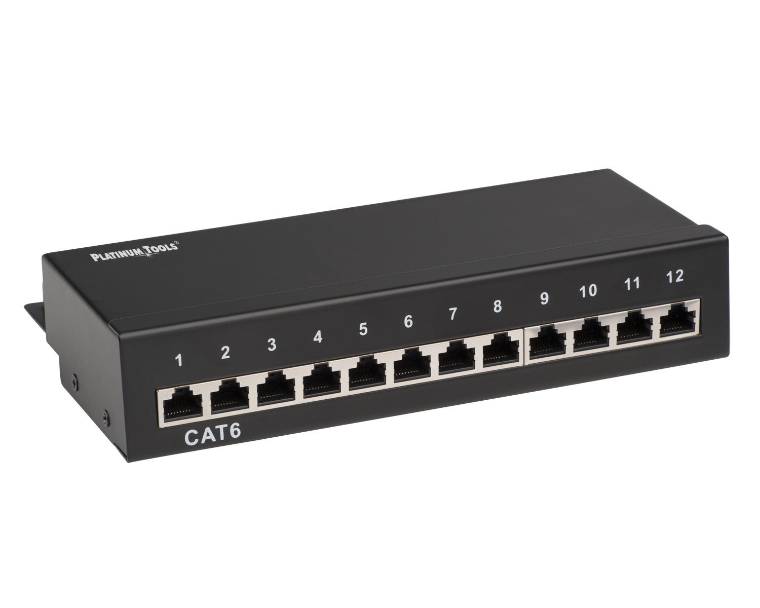 Platinum Tools 12-Port Cat6 Shielded Patch Panel - 667-12C6S